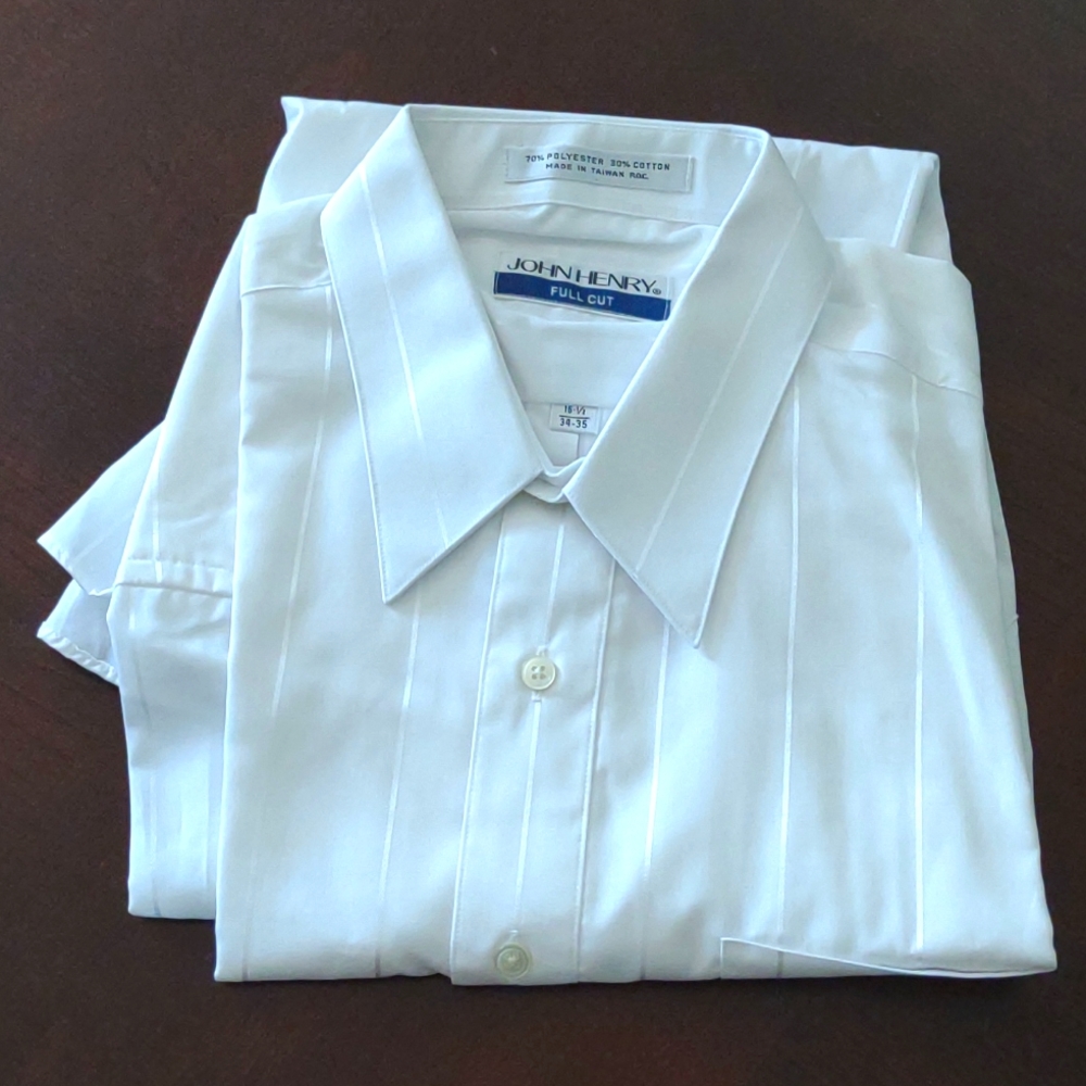 Dress shirt men's John Henry Full Cut Vintage 16 1/2  34/35 NWOT